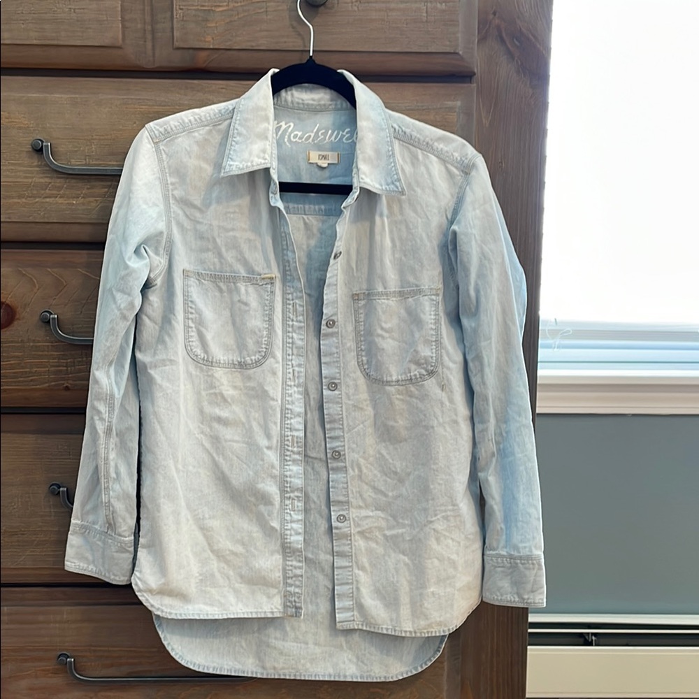 Madewell Light Blue Denim Shirt size xs